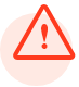 Warning icon with red exclamation mark inside a triangle.